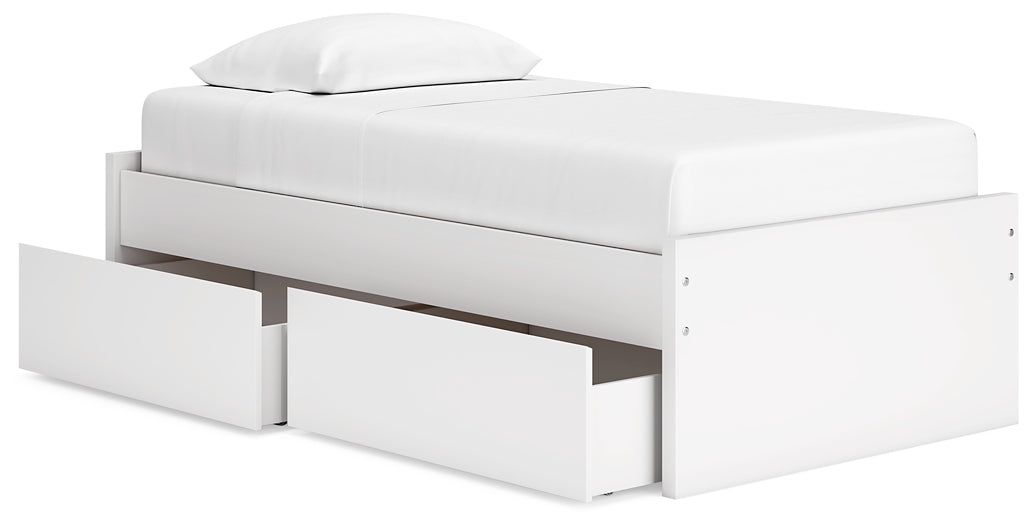 Ashley Express - Cama de plataforma Onita con espacio de almacenamiento en un lateral