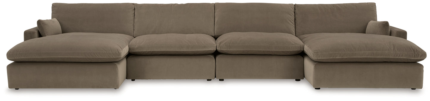 Seccional Sophie de 4 piezas con chaise longue