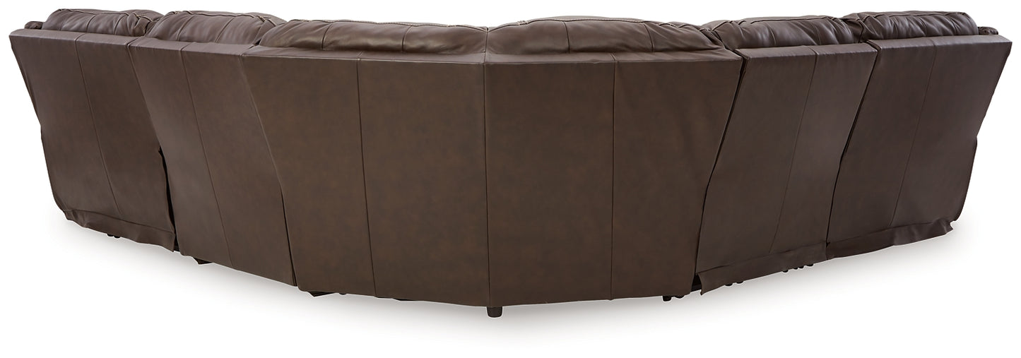 Seccional reclinable eléctrico Dunleith de 5 piezas