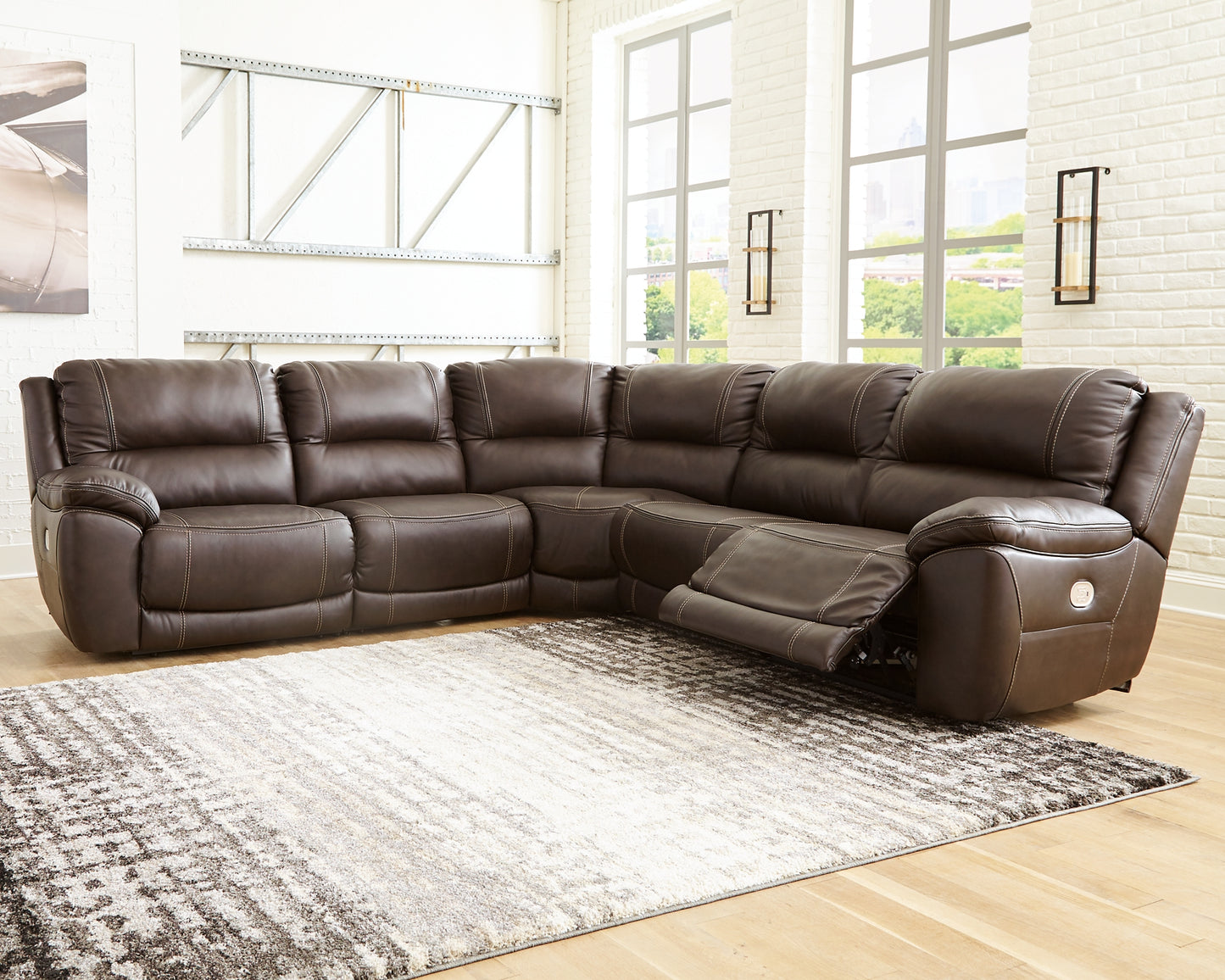 Seccional reclinable eléctrico Dunleith de 5 piezas