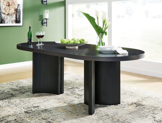 Mesa de comedor ovalada Rowanbeck