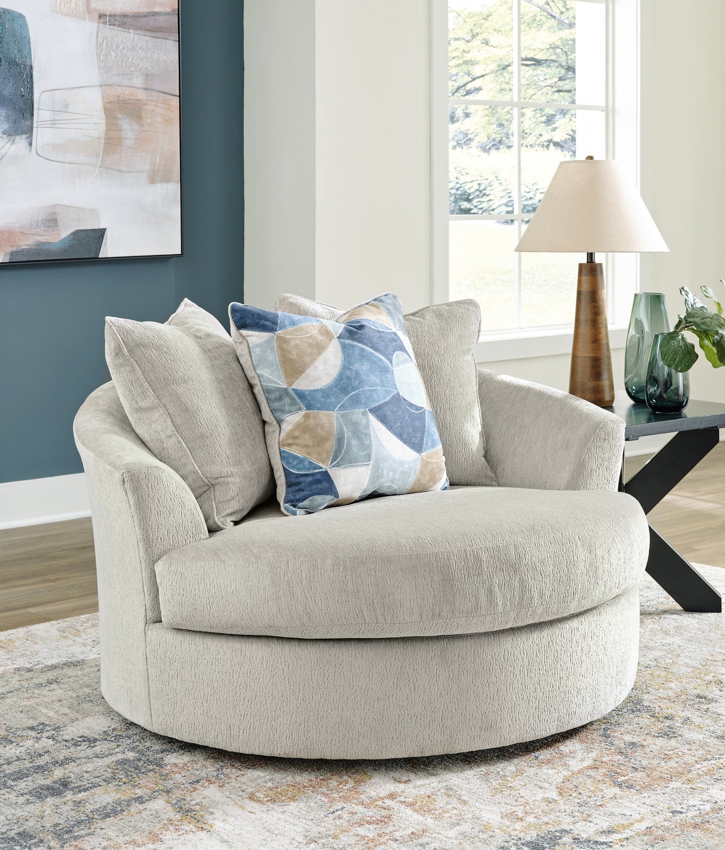 Silla giratoria extragrande con acento Maxon Place