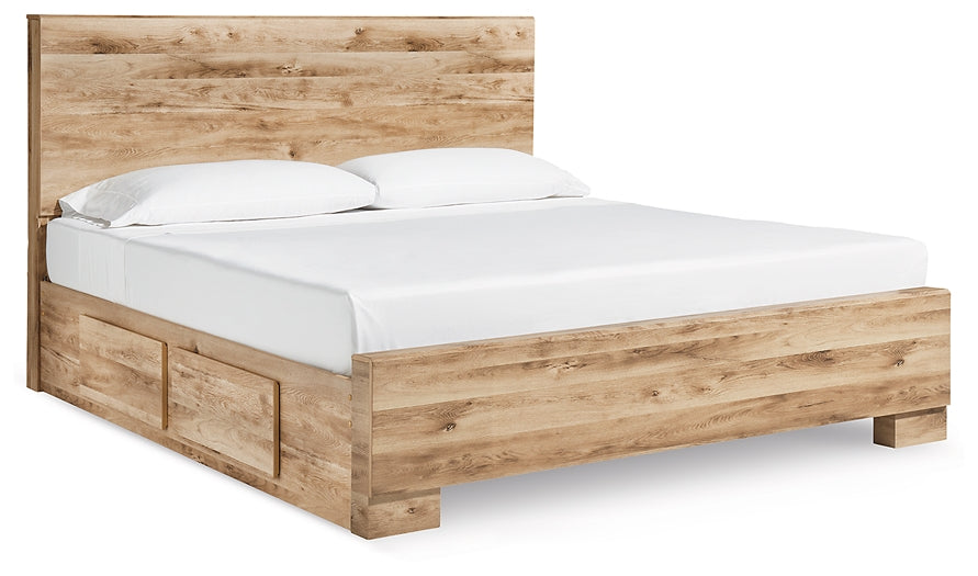 Cama con paneles Hyanna con almacenamiento de 2 lados