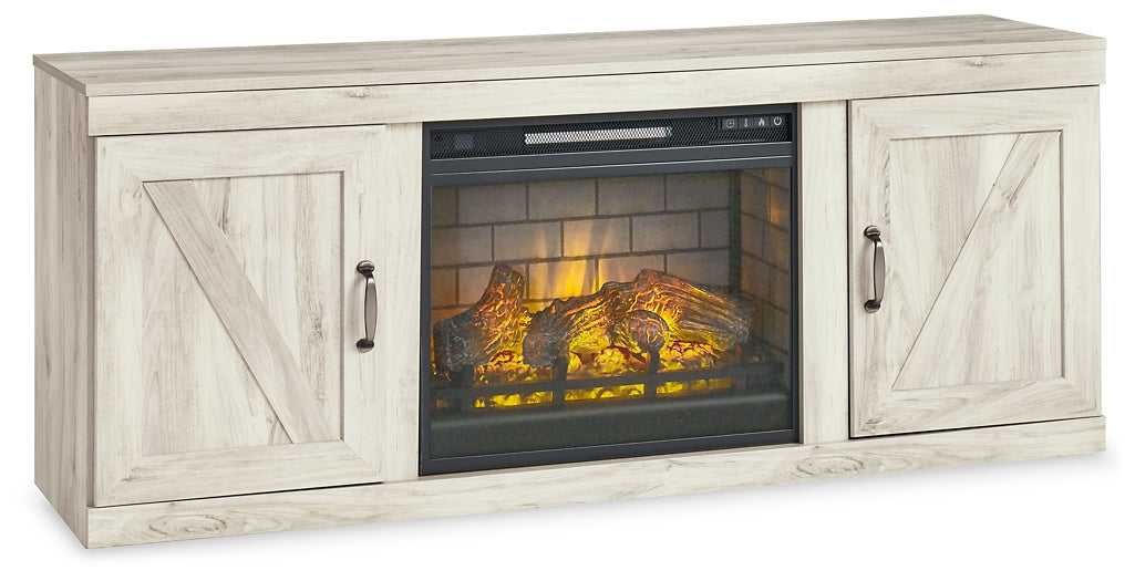 Ashley Express - Centro de entretenimiento Bellaby de 4 piezas con chimenea eléctrica
