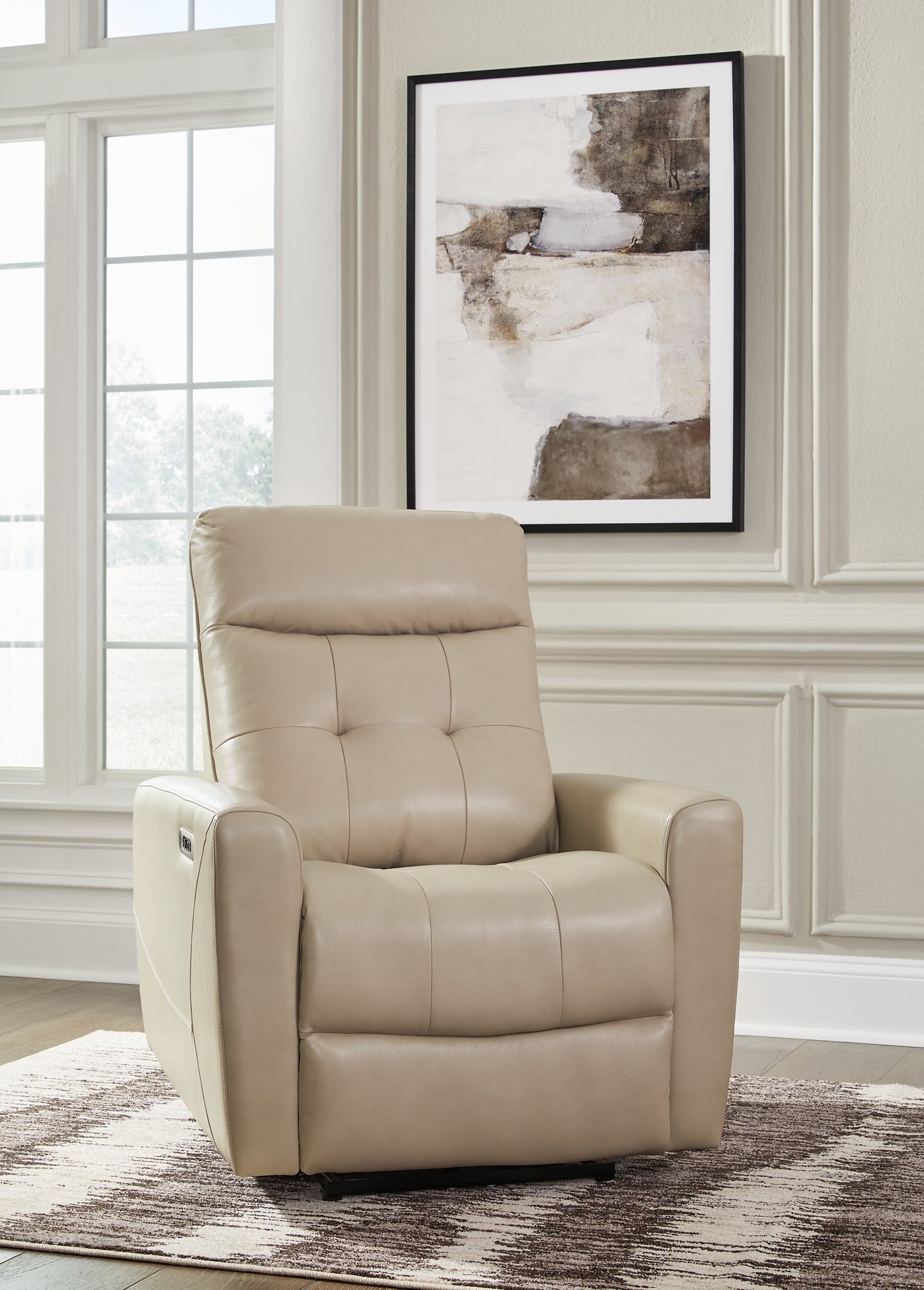 Ashley Express - Sillón reclinable eléctrico Pisgham con reposacabezas ajustable