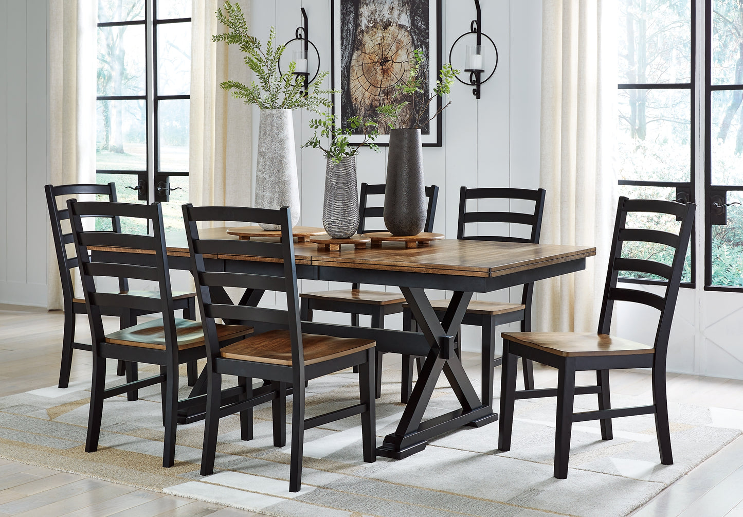 Mesa de comedor Wildenauer y 6 sillas