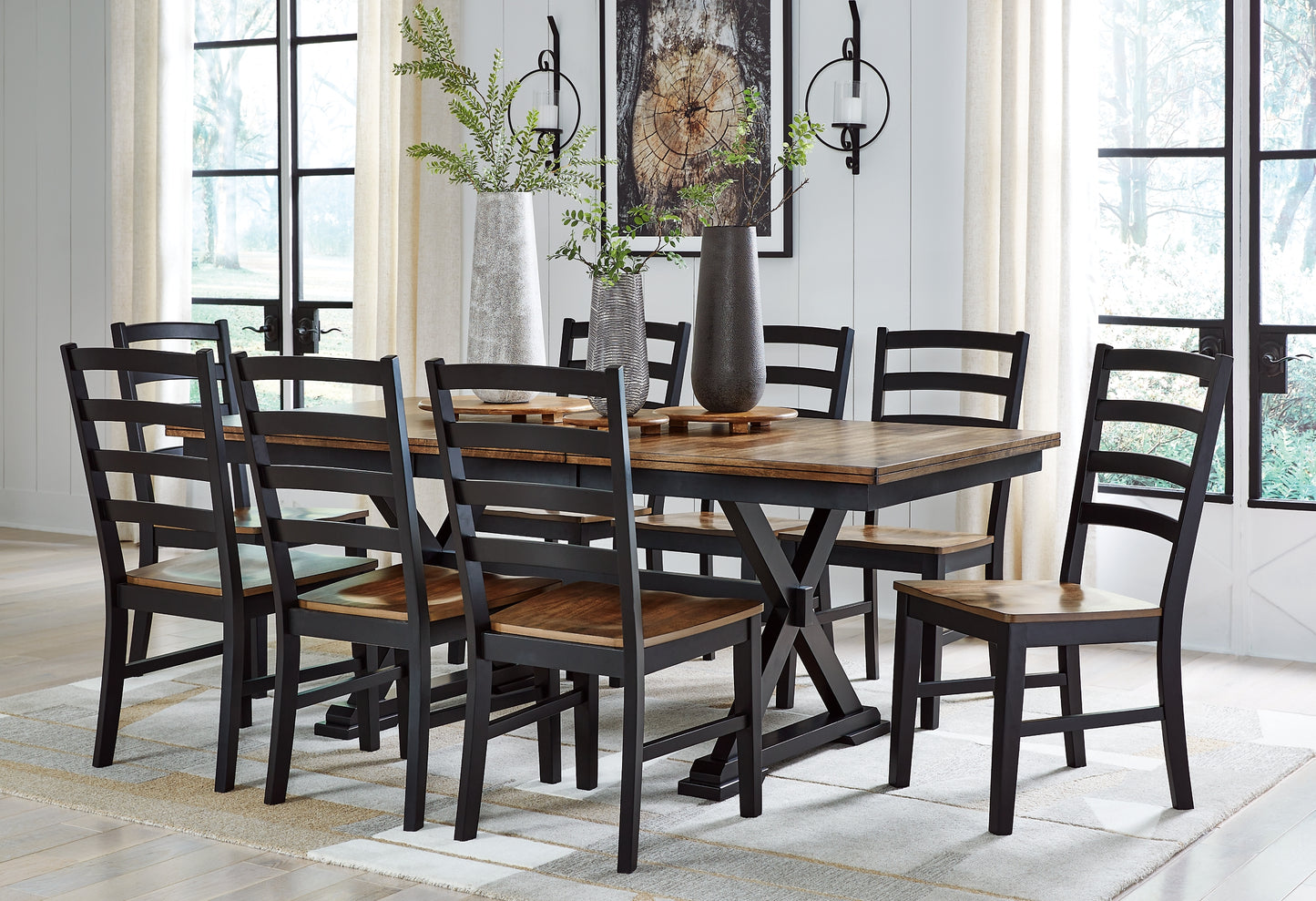 Mesa de comedor Wildenauer y 8 sillas