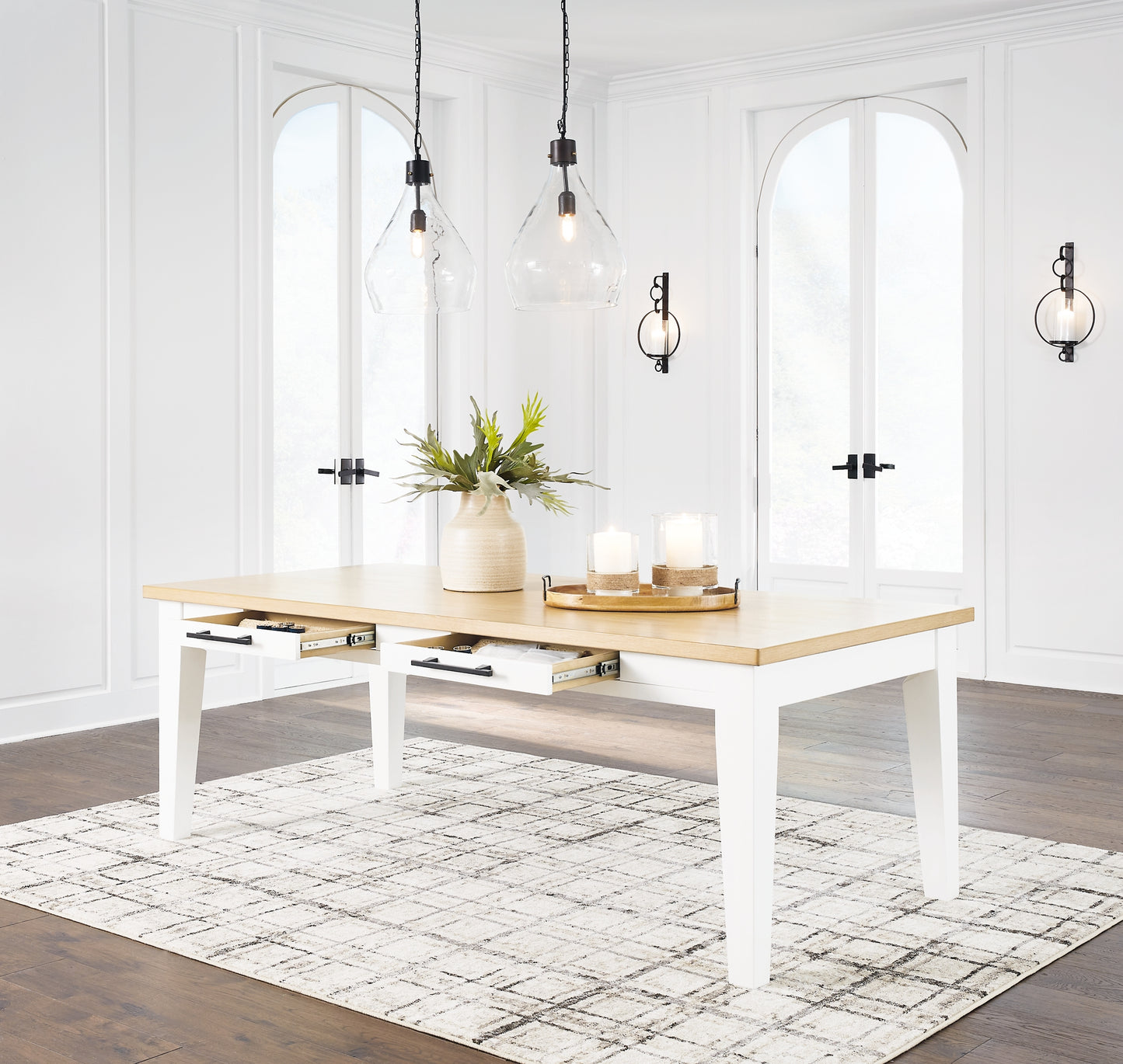 Mesa de comedor Ashbryn y 4 sillas