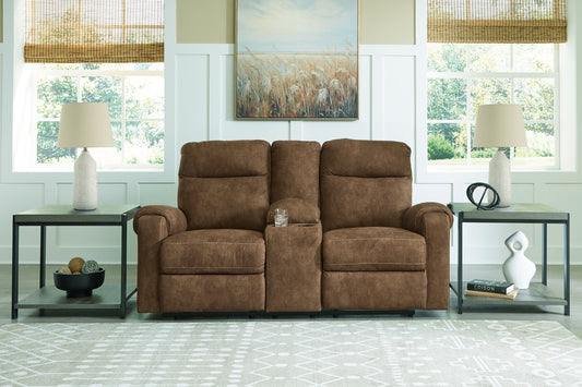 Loveseat doble recreativo Edenwold con consola