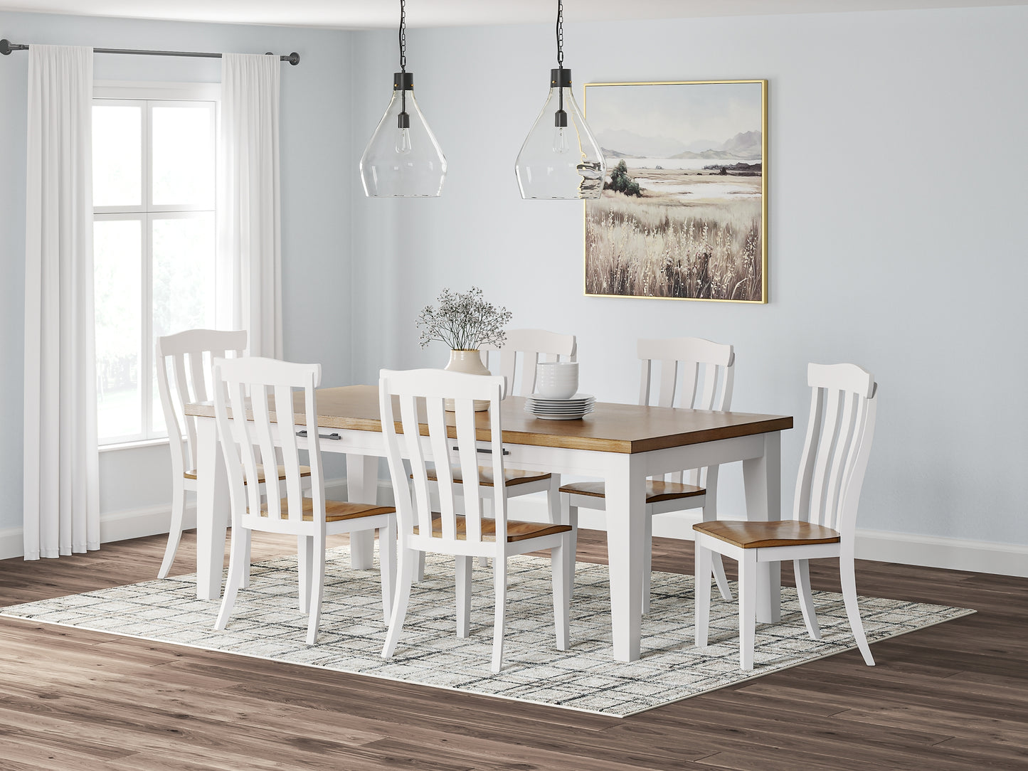 Mesa de comedor Ashbryn y 6 sillas