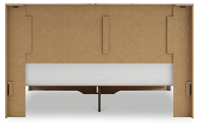 Cama con almacenamiento y paneles Lawroy