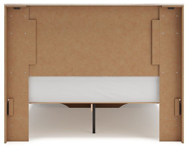 Cama con almacenamiento y paneles Lawroy