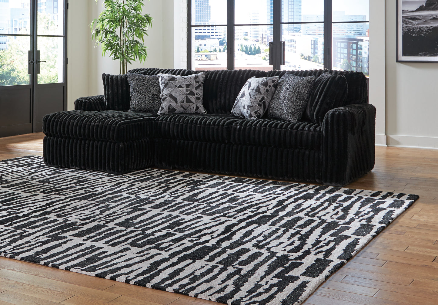 Sofá seccional de dos piezas con chaise longue Midnight-Madness