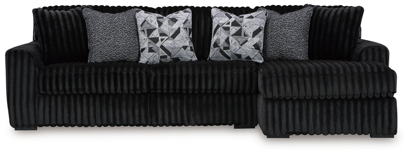 Sofá seccional de dos piezas con chaise longue Midnight-Madness