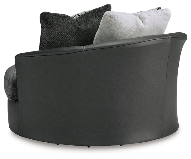 Silla giratoria extragrande con acento Brixley Pier