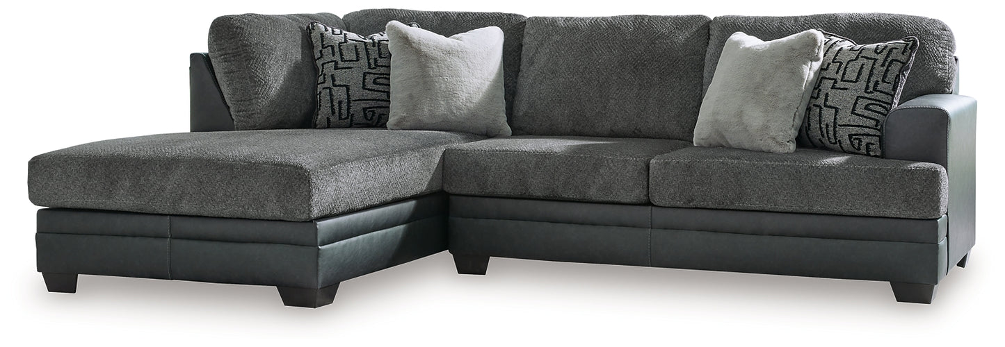 Seccional de 2 piezas con chaise longue Brixley Pier