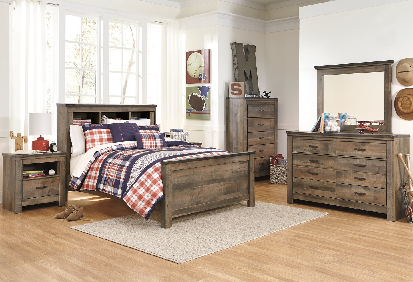 Ashley Express - Cama con librería Trinell