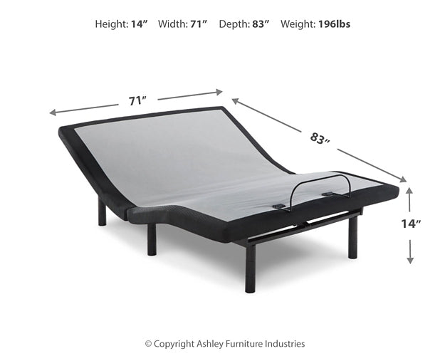 Base ajustable Best Cal King con modelo de cabeza y pies