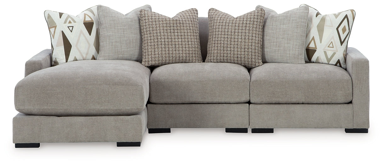Sofá seccional de 3 piezas con chaise longue Aslan Court