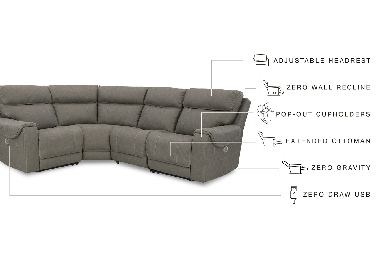 Seccional reclinable eléctrico Starbot de 4 piezas