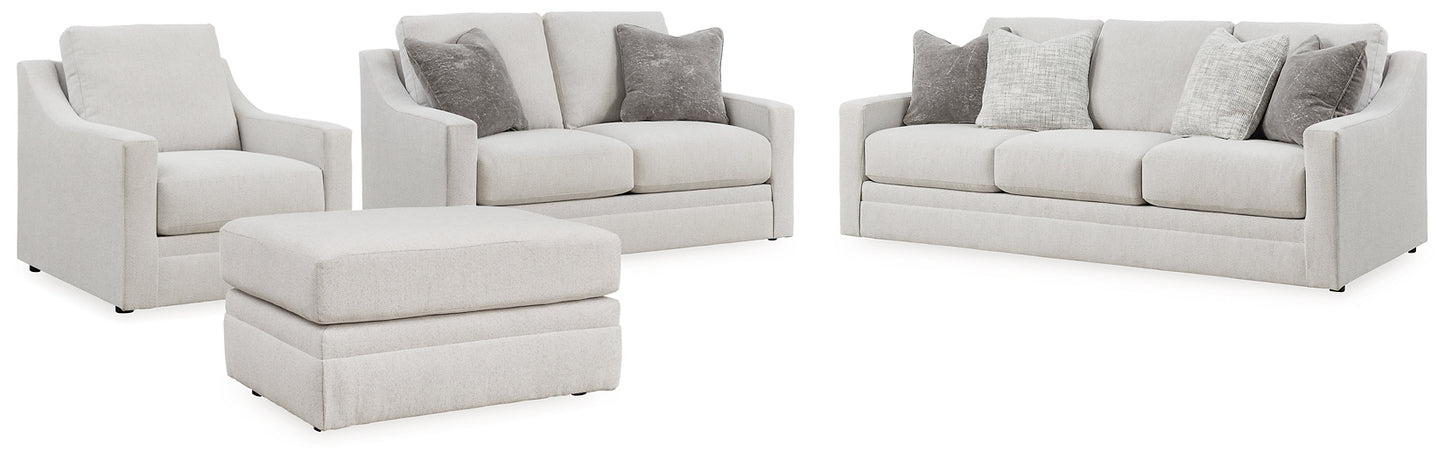 Sofá, loveseat, silla y otomana Maitelynn