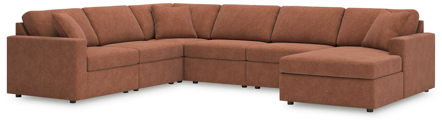 Seccional Modmax de 6 piezas con chaise longue
