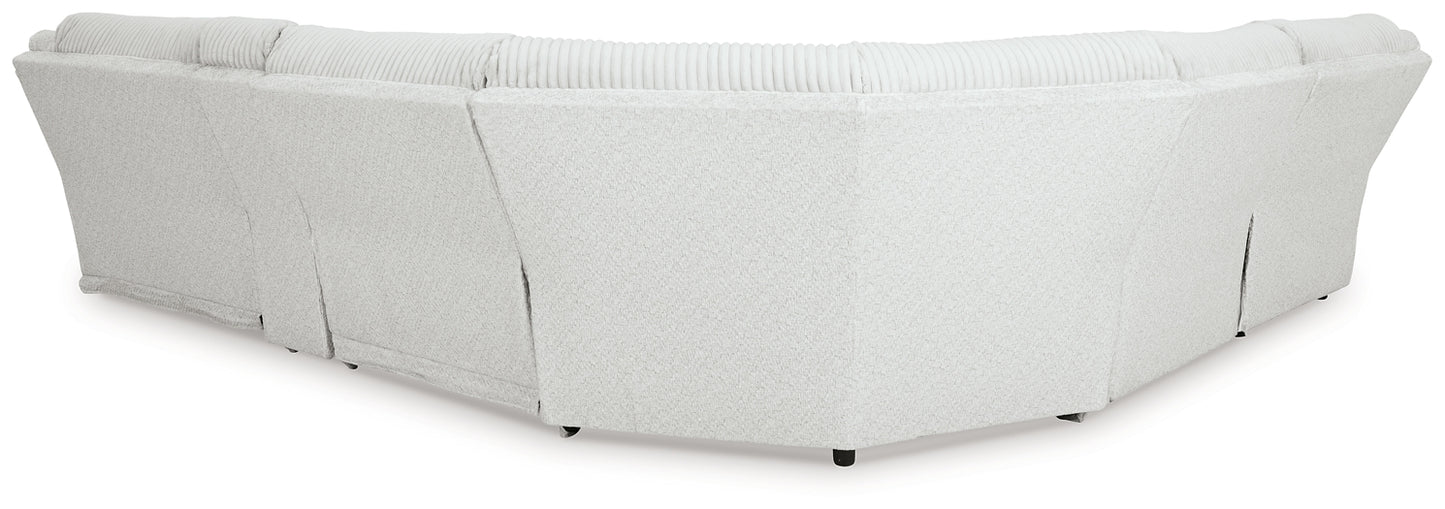 Seccional reclinable de 6 piezas de primer nivel con chaise longue