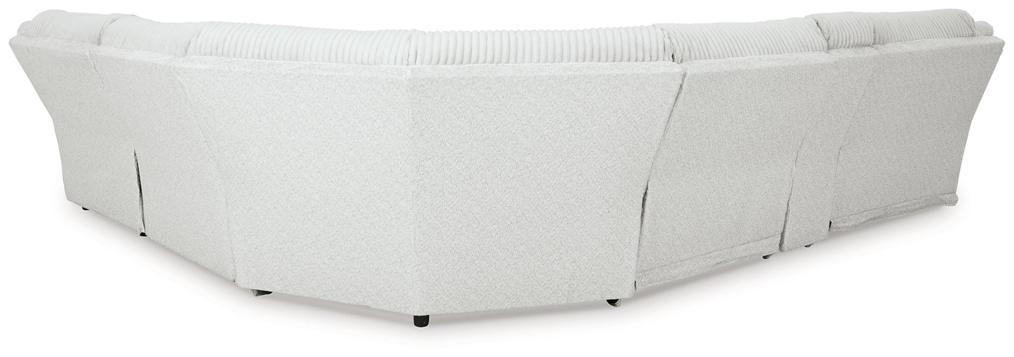 Seccional reclinable de 6 piezas de primer nivel con chaise longue