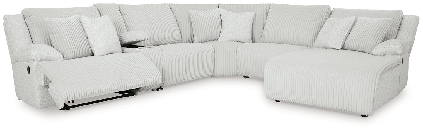 Seccional reclinable de 6 piezas de primer nivel con chaise longue