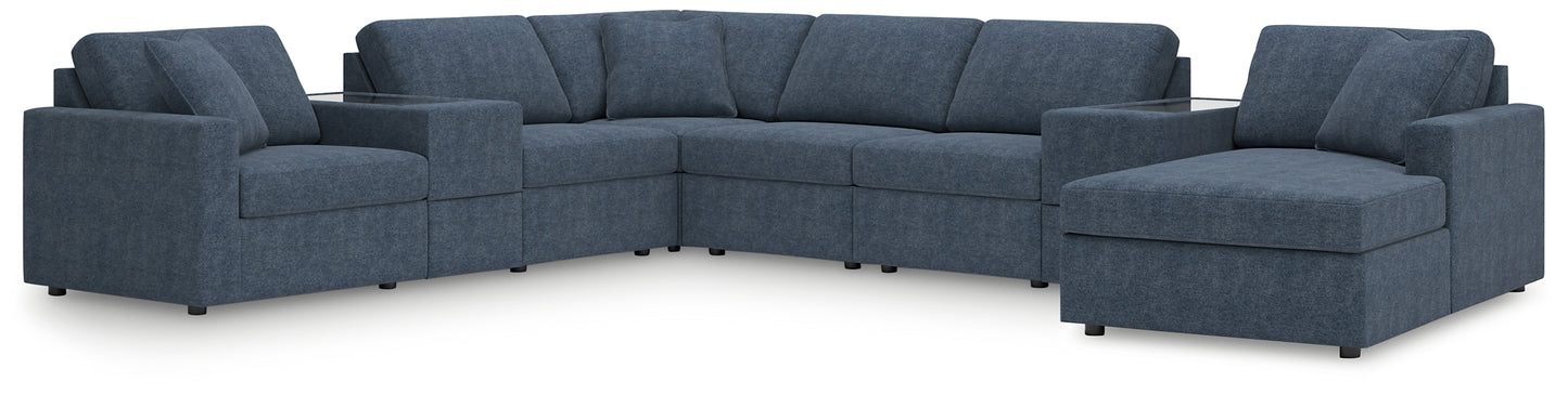 Seccional Modmax de 8 piezas con chaise longue y consolas de almacenamiento