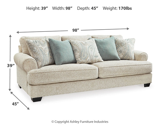Sofá, loveseat, silla y otomana Monaghan