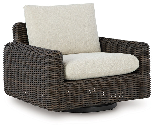 Sillón giratorio con planeador Kimora y cojín