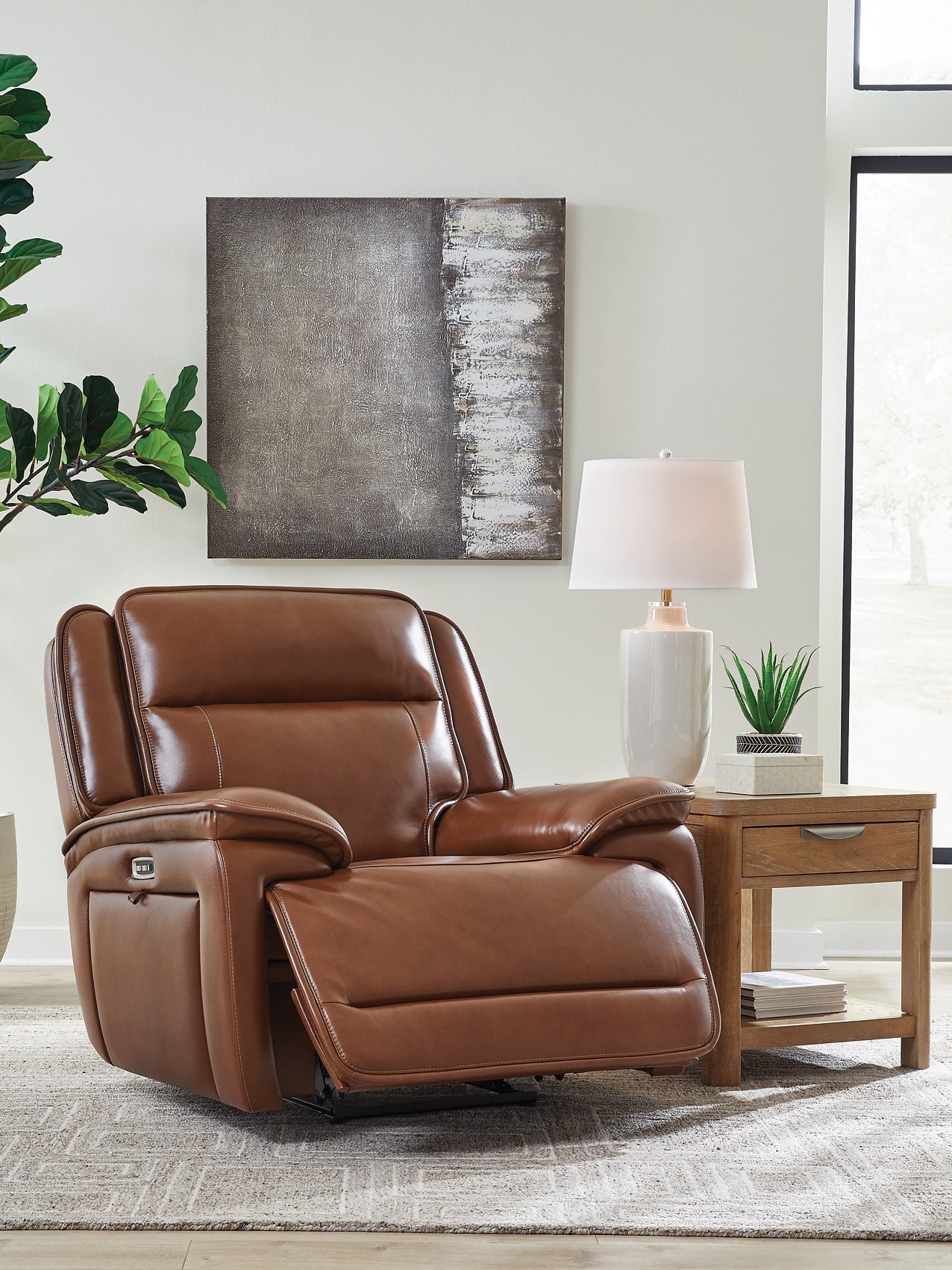 Sillón reclinable eléctrico Healy Pier con reposacabezas ajustable