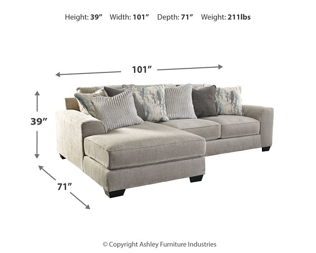 Seccional Ardsley de dos piezas con chaise longue