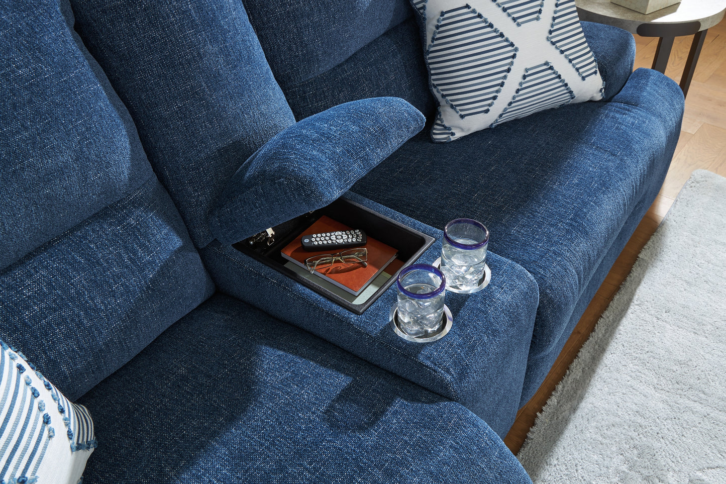 Seccional reclinable eléctrico de 6 piezas con chaise longue Acklen Place