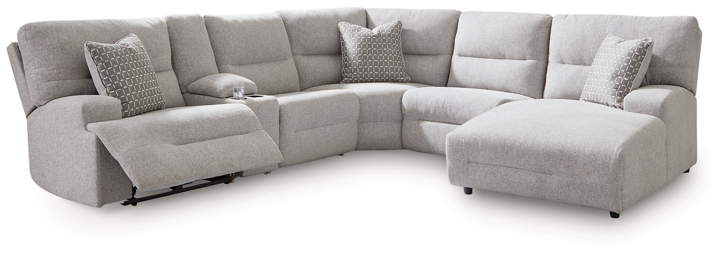 Seccional reclinable eléctrico de 6 piezas con chaise longue Acklen Place