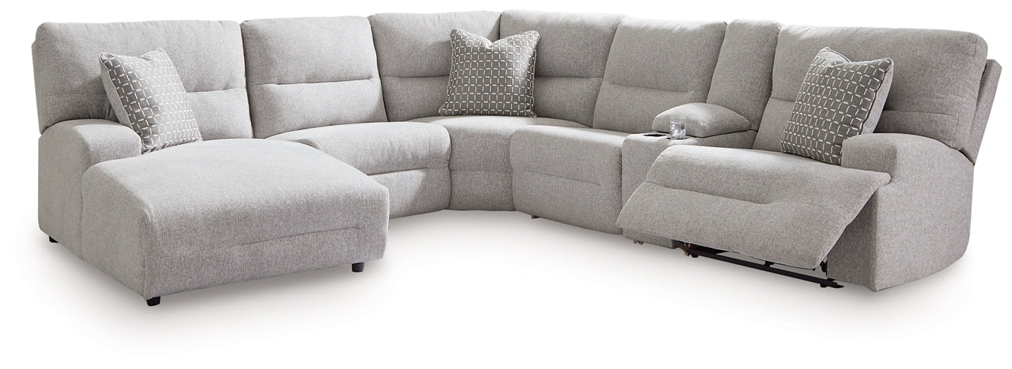 Seccional reclinable eléctrico de 6 piezas con chaise longue Acklen Place