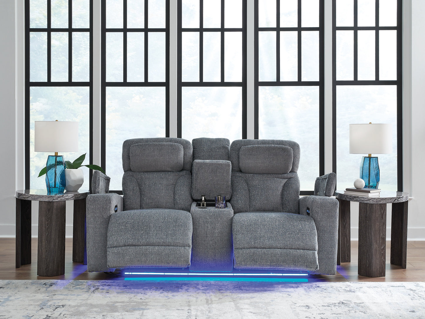 Estudio Cave PWR REC Loveseat/CON/ADJ HDRST