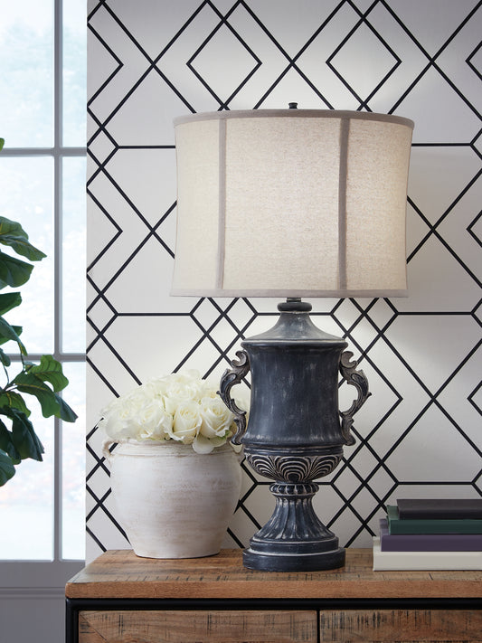 Ashley Express - Lámpara de mesa Morvanford Poly (1 unidad)