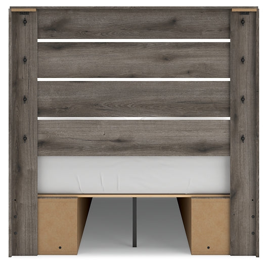 Cama con paneles y almacenamiento Graystorm