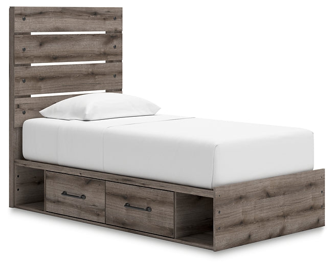 Cama con paneles y almacenamiento Graystorm