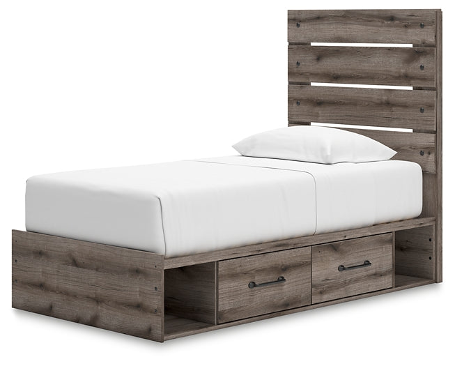 Cama con paneles y almacenamiento Graystorm