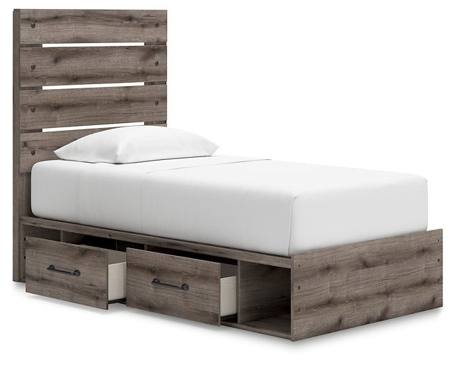 Cama con paneles y almacenamiento Graystorm