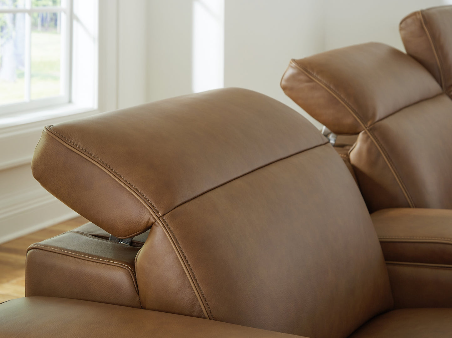 Seccional reclinable eléctrico Magic Man de 6 piezas con consola