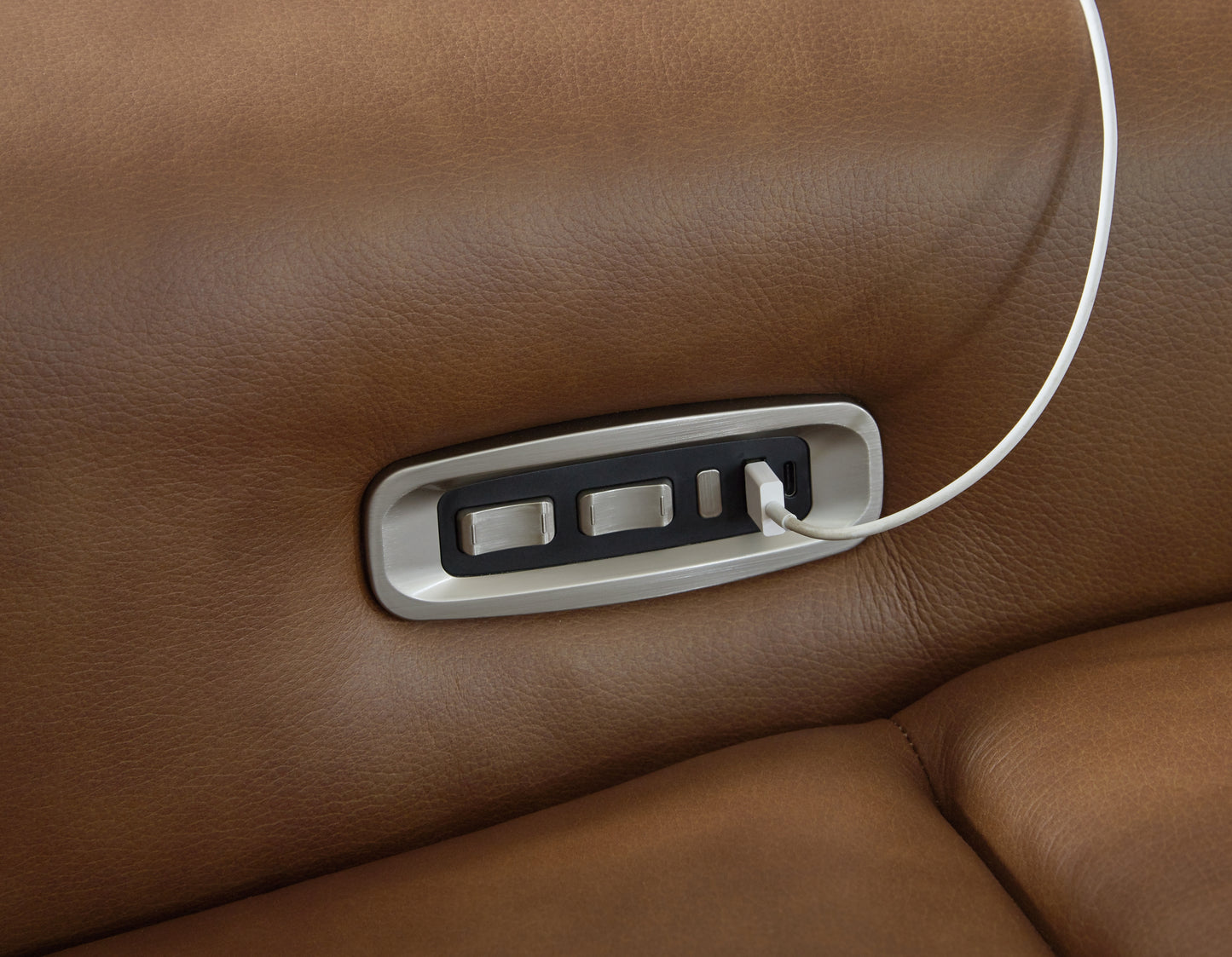 Sofá de dos piezas reclinable eléctrico Magic Man con consola