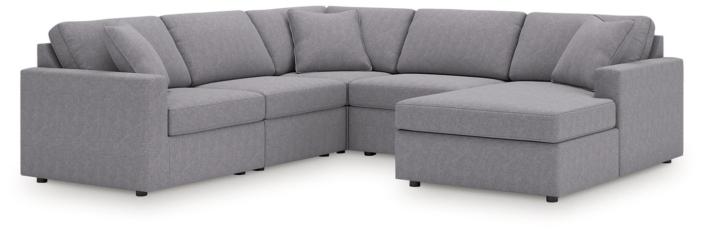Seccional Modmax de 5 piezas con chaise longue