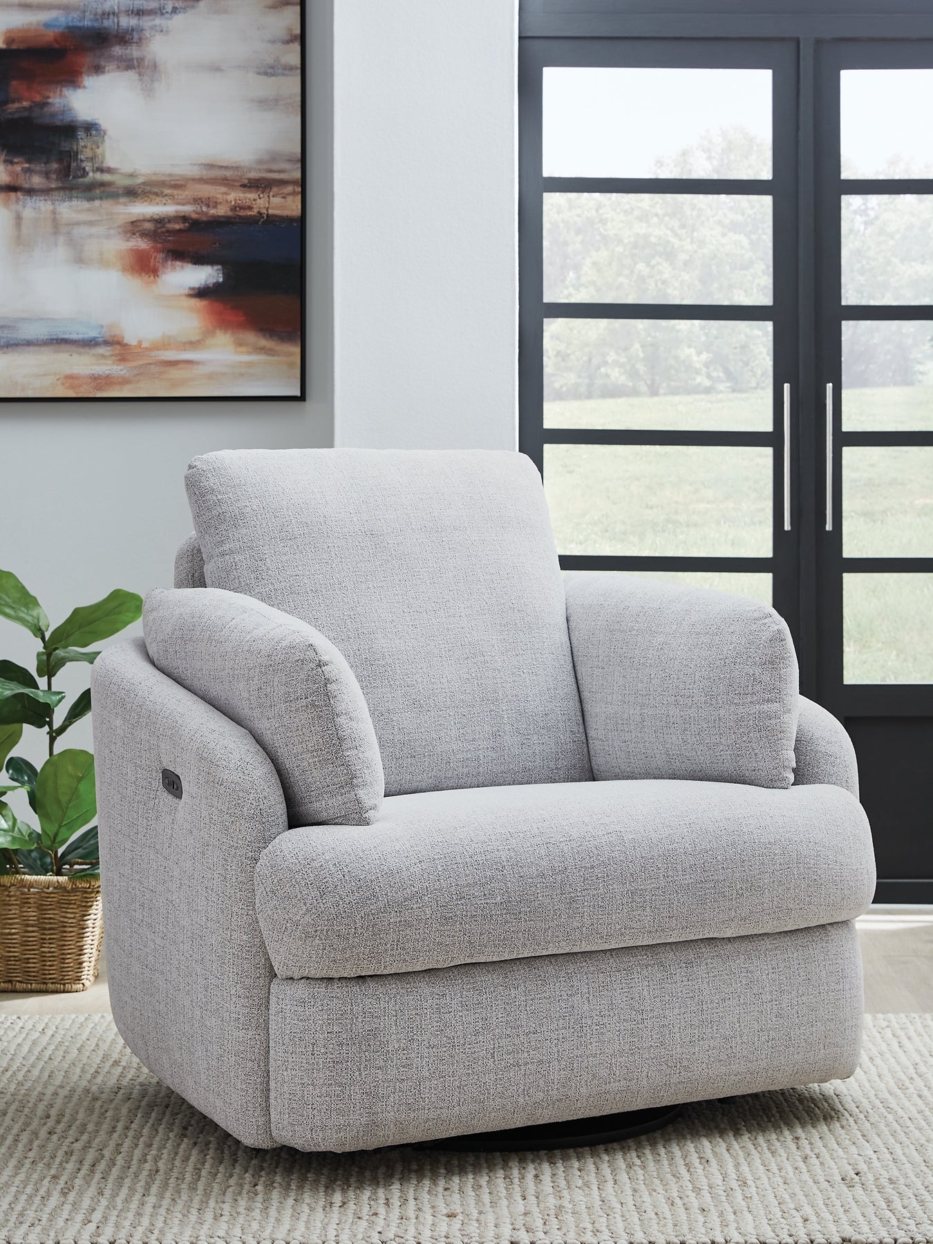 Sillón reclinable eléctrico giratorio Nuvella de última generación de Alainmont