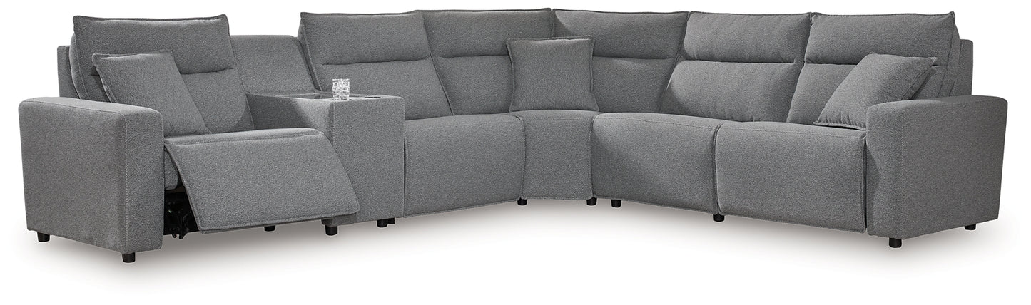 Seccional reclinable ModMax II de 6 piezas con consola