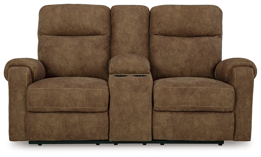 Loveseat doble recreativo Edenwold con consola