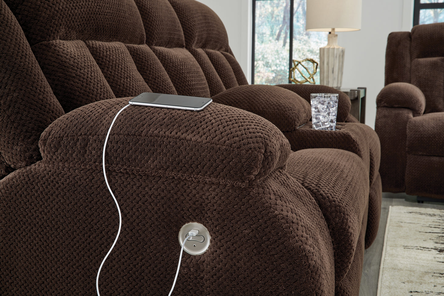 Observation DBL REC PWR Loveseat con consola